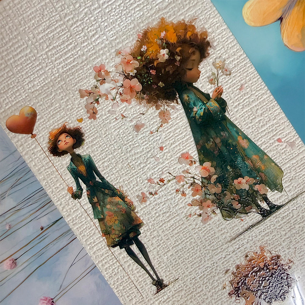 Torn Paper_ Petal Waltz Girls 3D Print PET Tape 6m TPM 087[Whole]