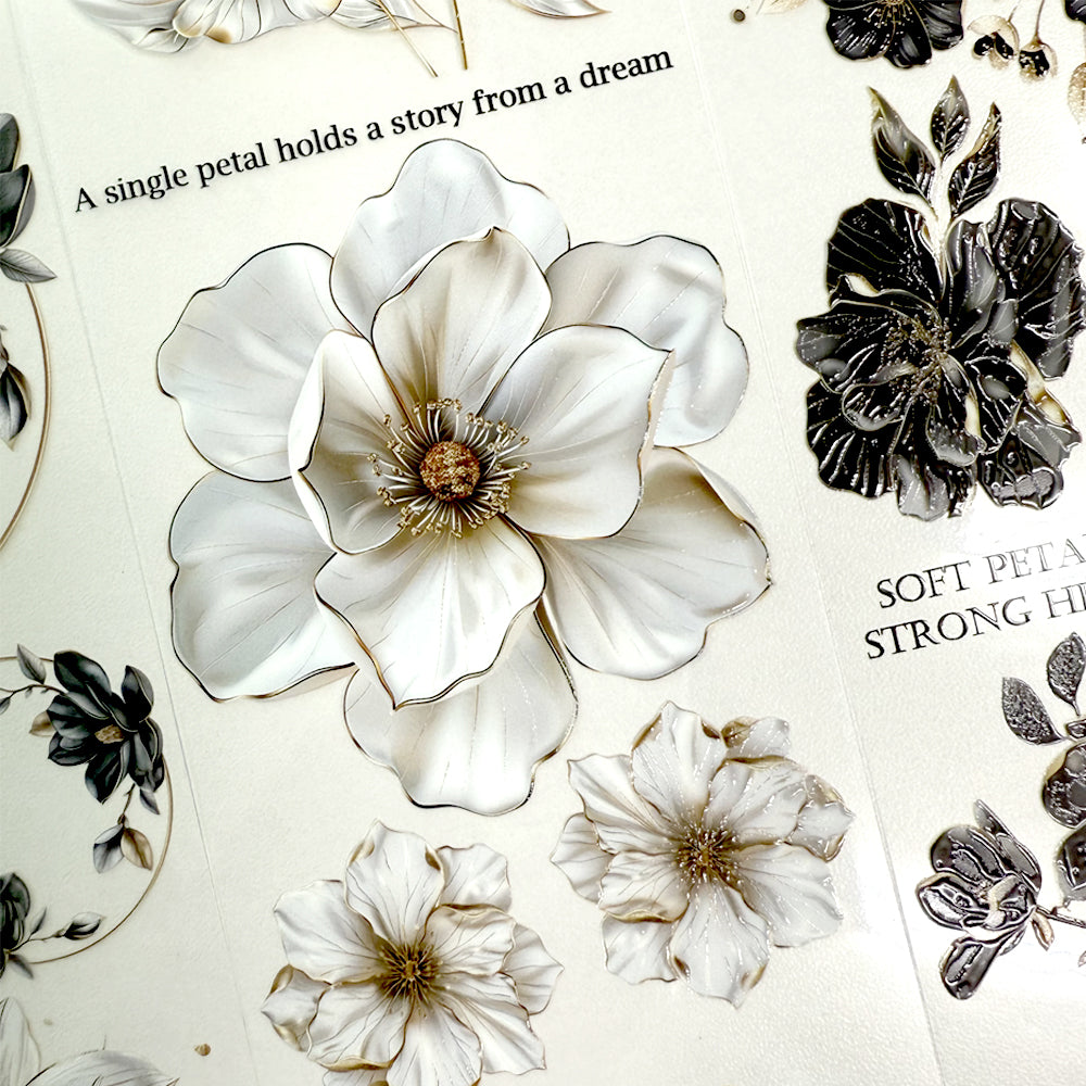 Torn Paper_ Magnolia from Heaven 3D Print PET Tape 6m TPM 021[Whole]