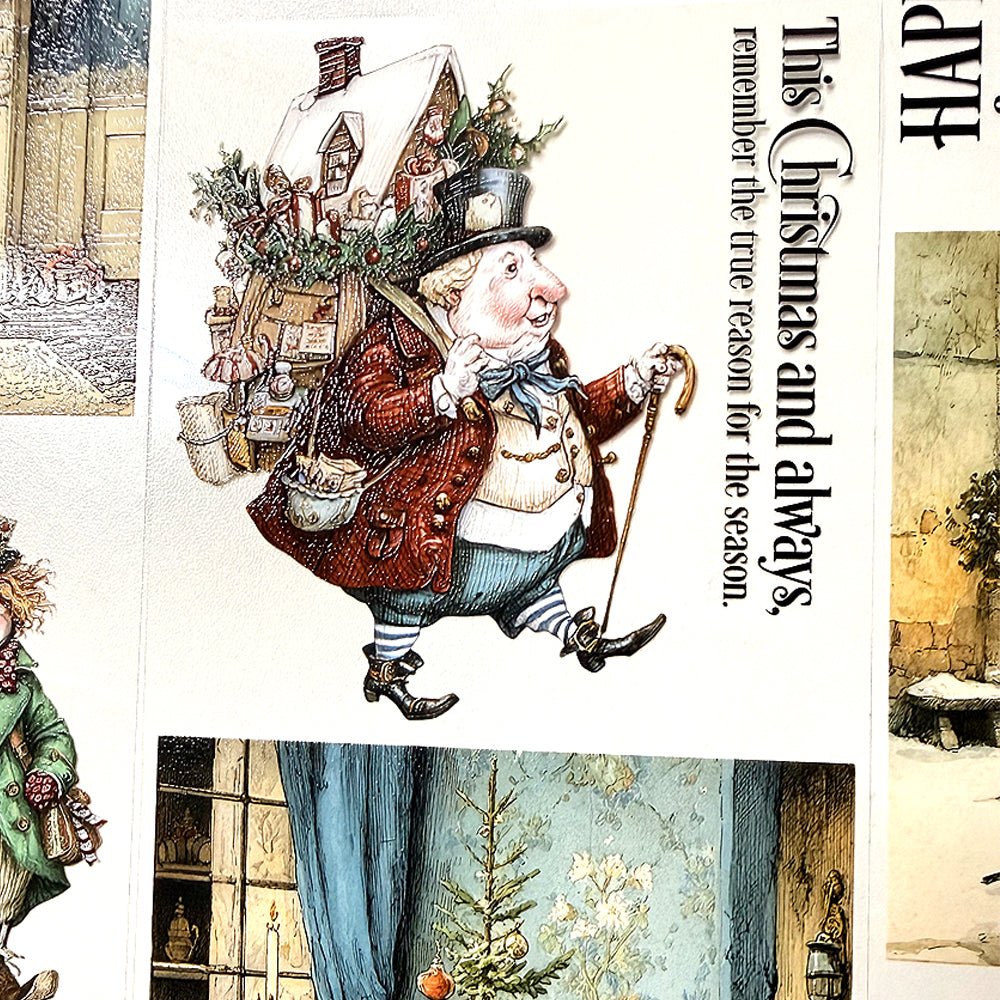 Torn Paper_ Vintage Christmas Tales 3D Print PET Tape 200cm TPM 049[1Loop]