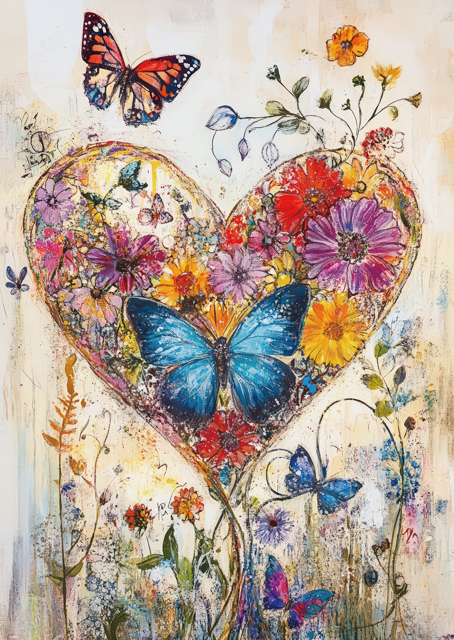 Torn Paper Scrapbooking Papers Soft Light, Soft Heart TPB-009