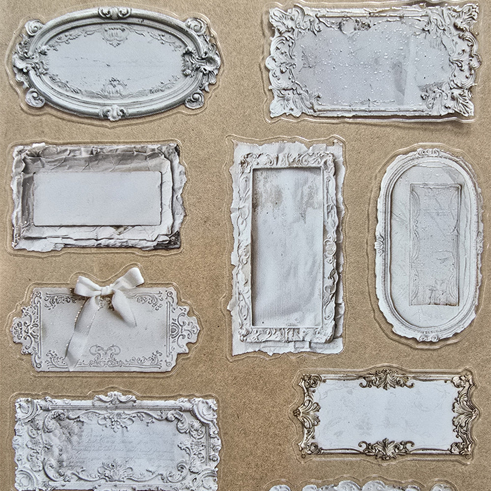 Torn Paper_ Essential Labels 3D Print PET Stickerbook 10sheets TPM 038