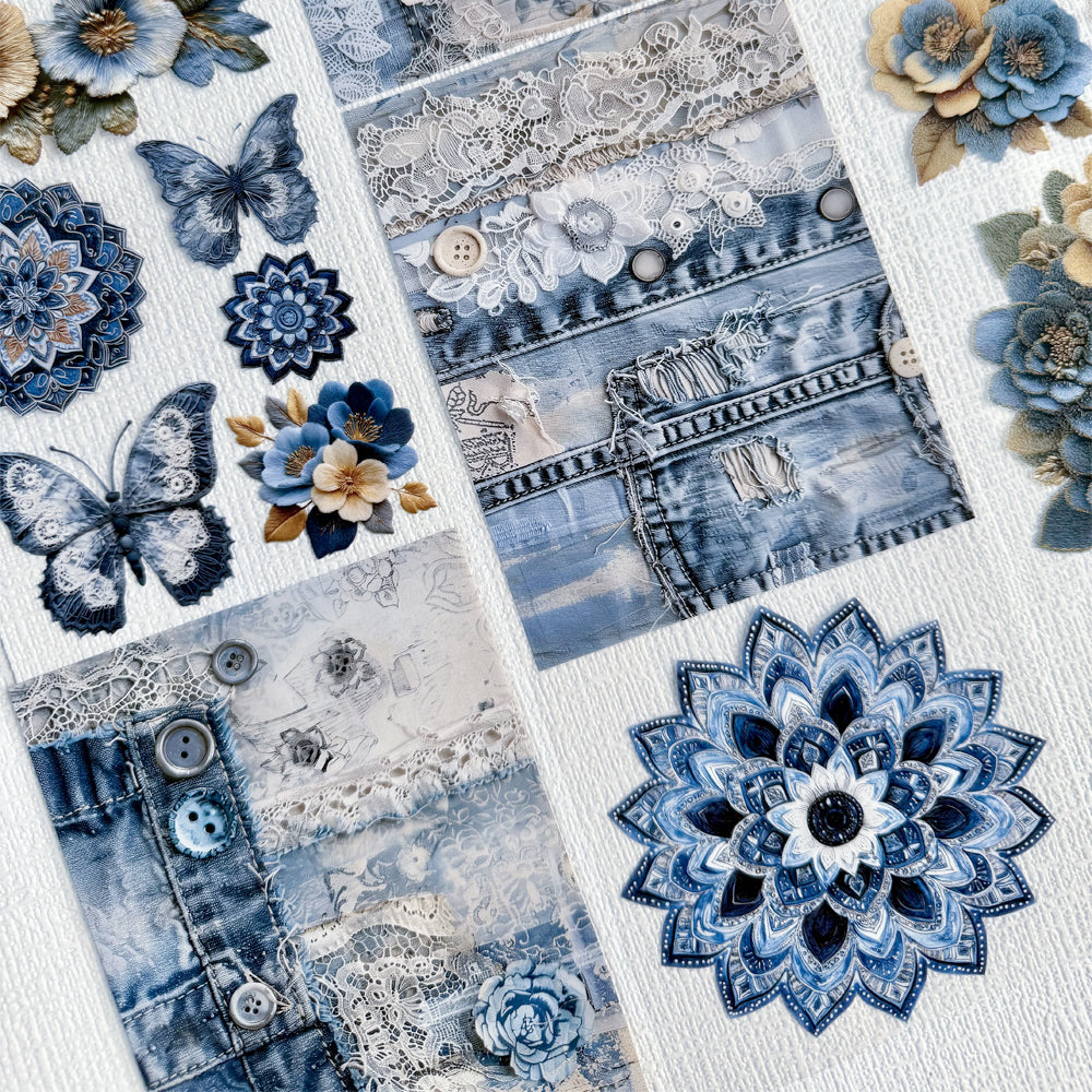 Torn Paper_ Denim days 3D Print PET Tape 200cm TPM 037[1Loop]