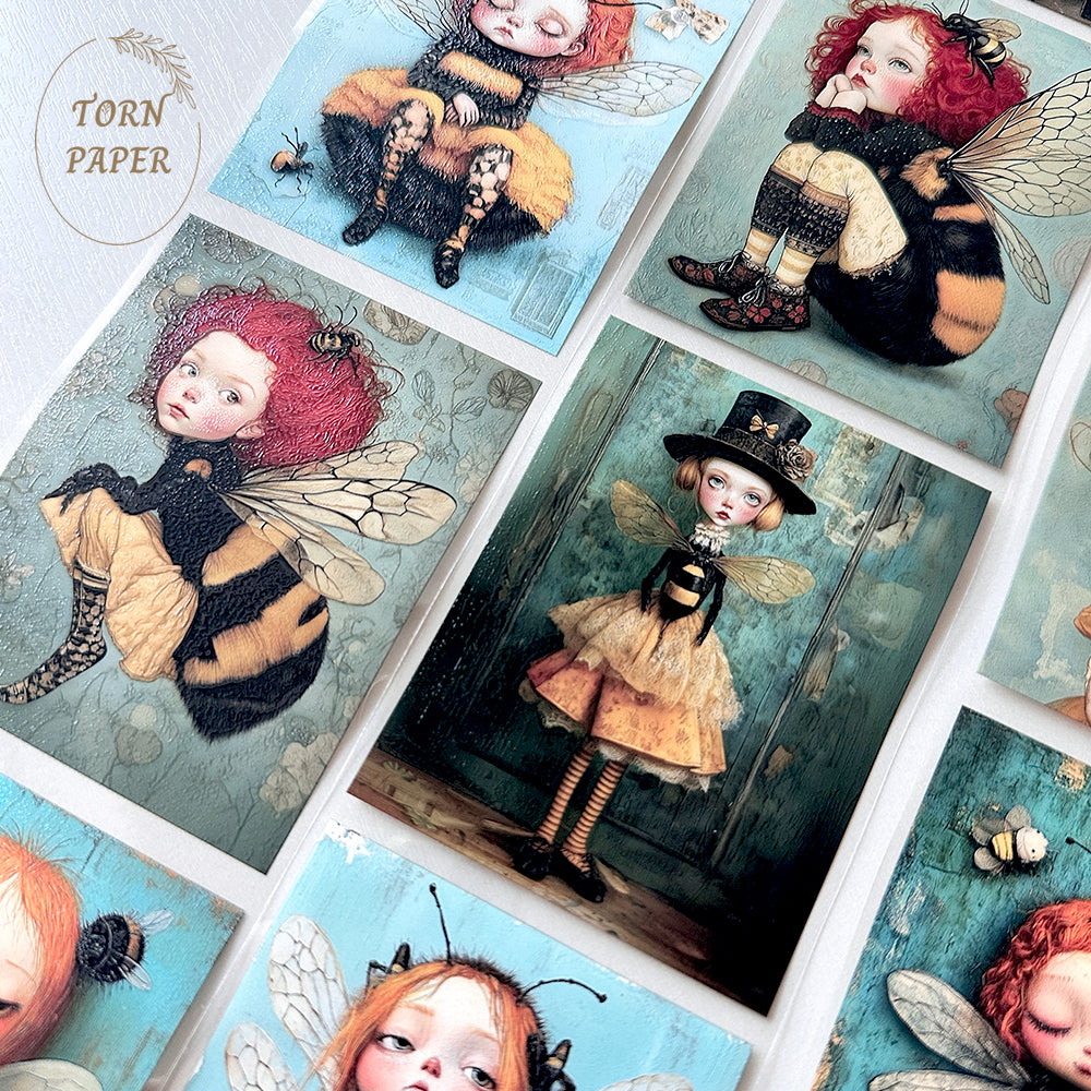 Torn Paper_ Busy bee 3D Print PET Tape 200cm TPM 005[1Loop]