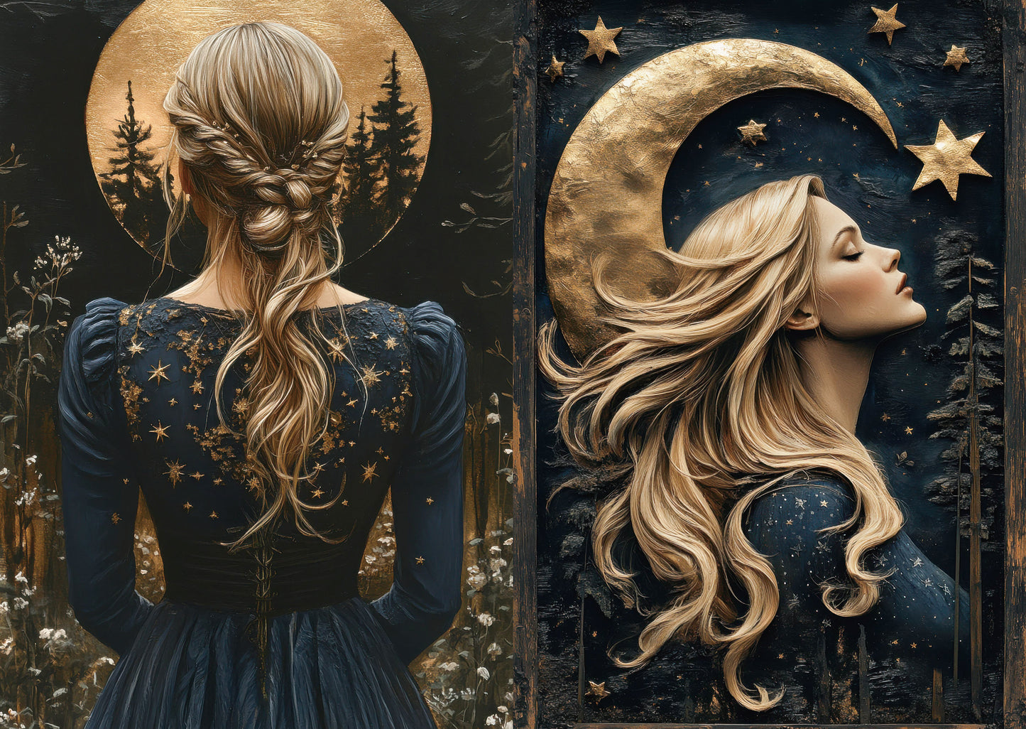 Torn Paper Scrapbooking Papers Nocturne of the Enchanted Forest TPB-008