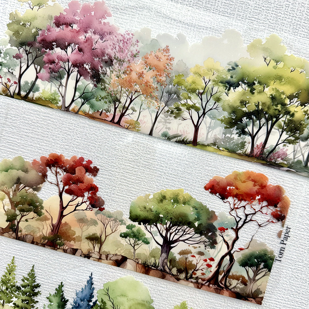 Torn Paper_ A Tree’s Greeting Across Time 3D Ptint PET Tape 200cm TPM 034(1Loop)