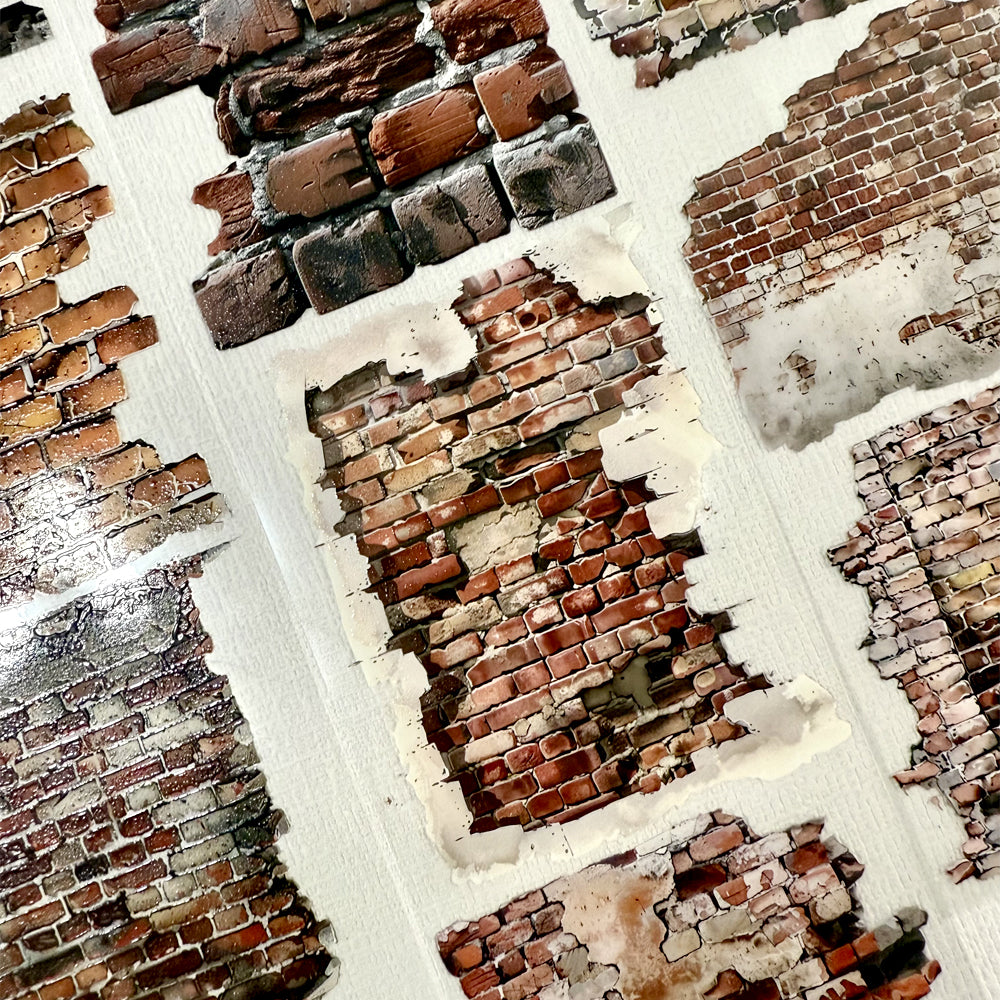 Torn Paper_ Brick Wall Background 3D Print PET Tape 200cm TPM 029[1Loop]