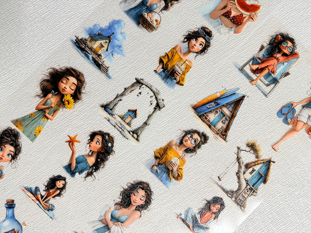Torn Paper_ Sweet Summer Moments 3D Print PET Tape 200cm TPM 097[1Loop]