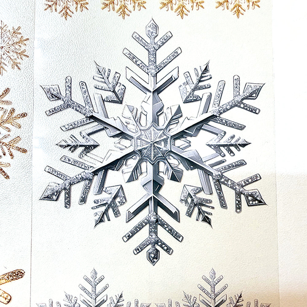 Torn Paper_ Glistening Snowflake 3D Print PET Tape 200cm TPM 045[1Loop]