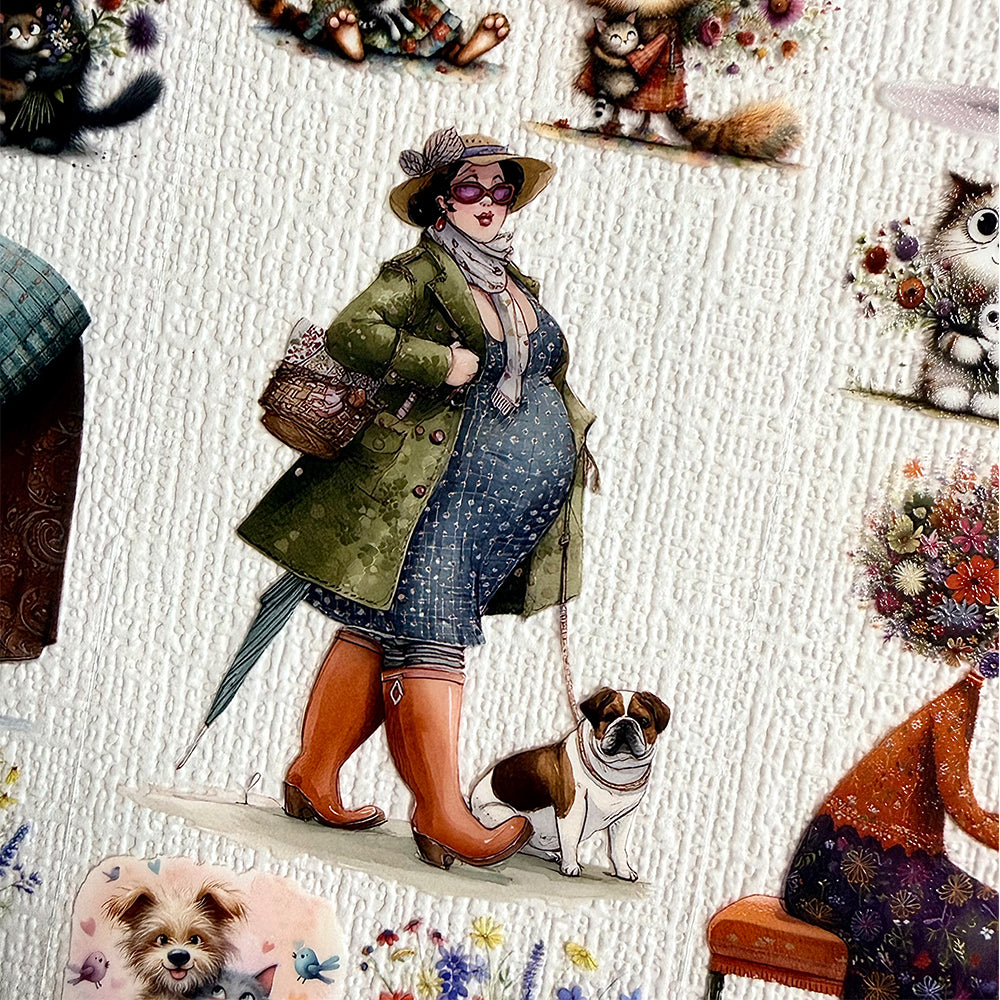 Torn Paper_ In harmony with animals 3D Print PET Tape 6m TPM 078[Whole]