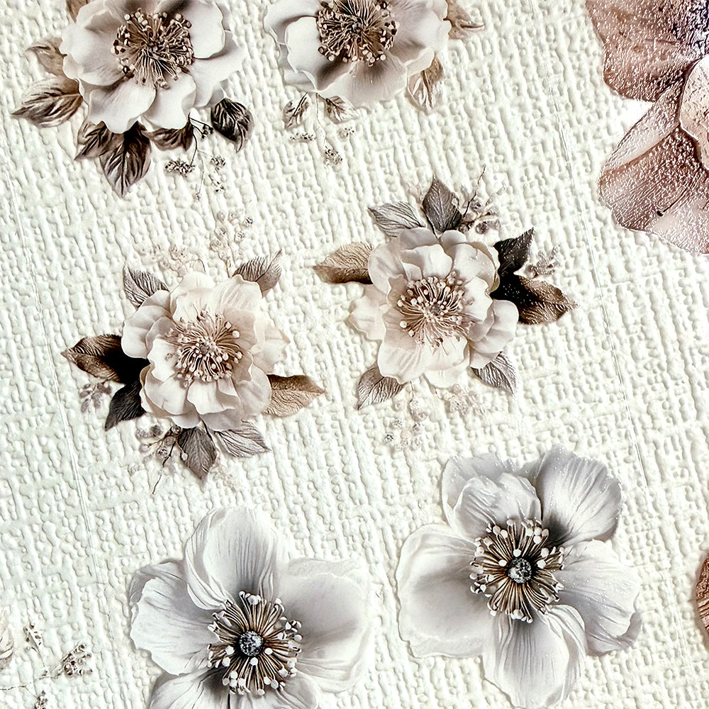 Torn Paper_ Muted Floral Layers 3D Print PET Tape 200cm TPM 079[1Loop]