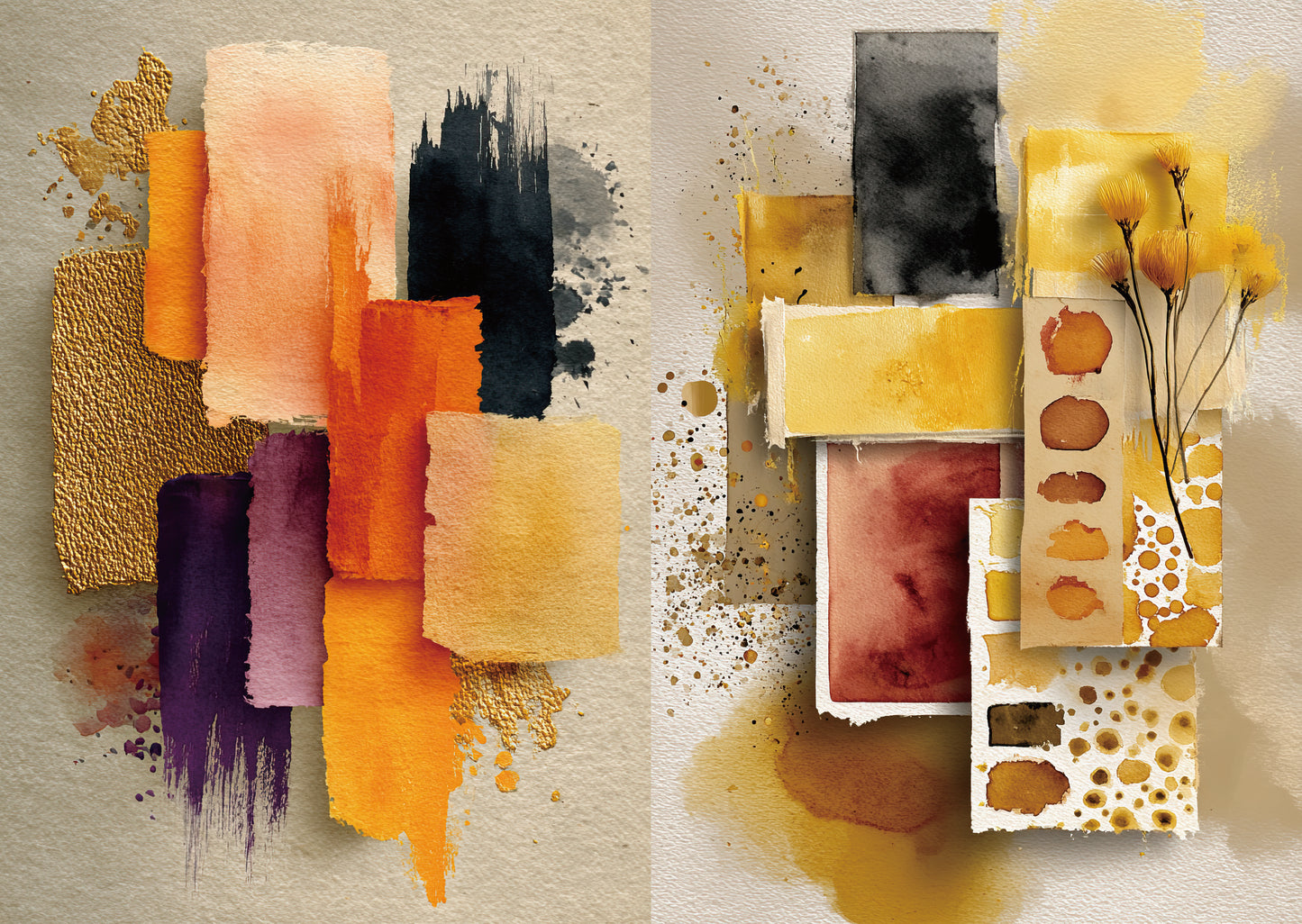 Torn Paper Scrapbooking Papers Dreamy Palette Layers TPB-004