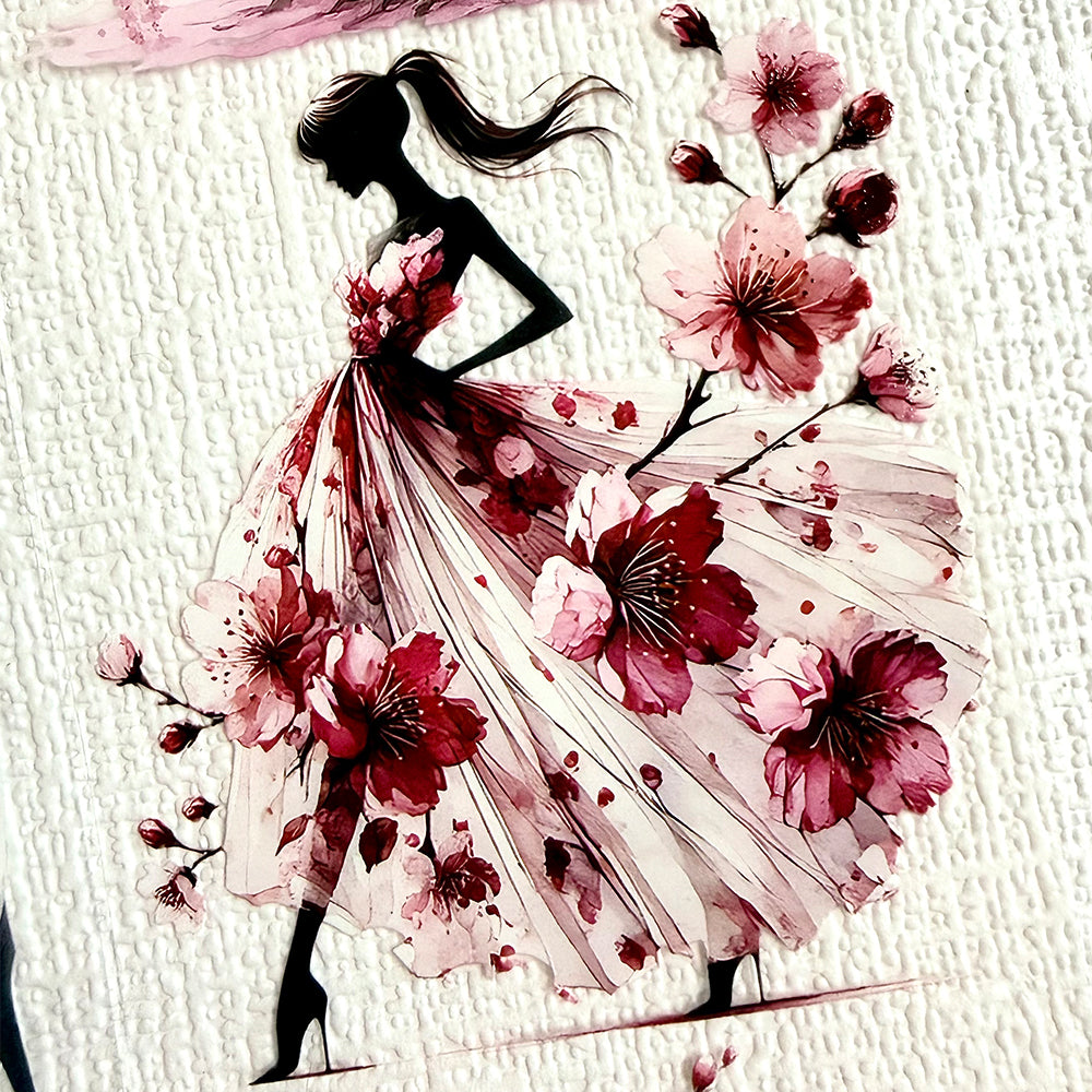 Torn Paper_ Blossom Elegance 3D Print PET Tape 6m TPM 075[Whole]