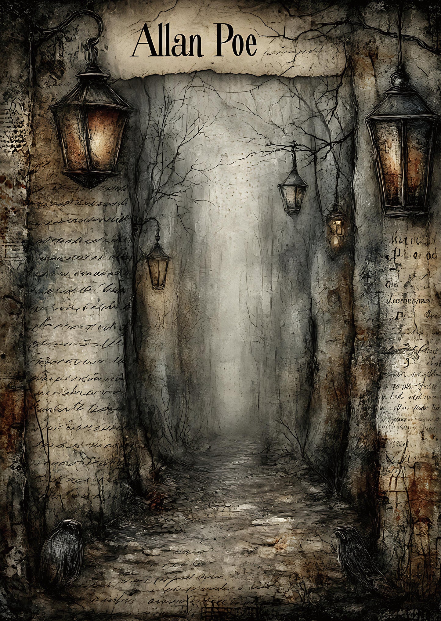 Torn Paper Scrapbooking Papers Edgar Allan Poe’s House TPB-005