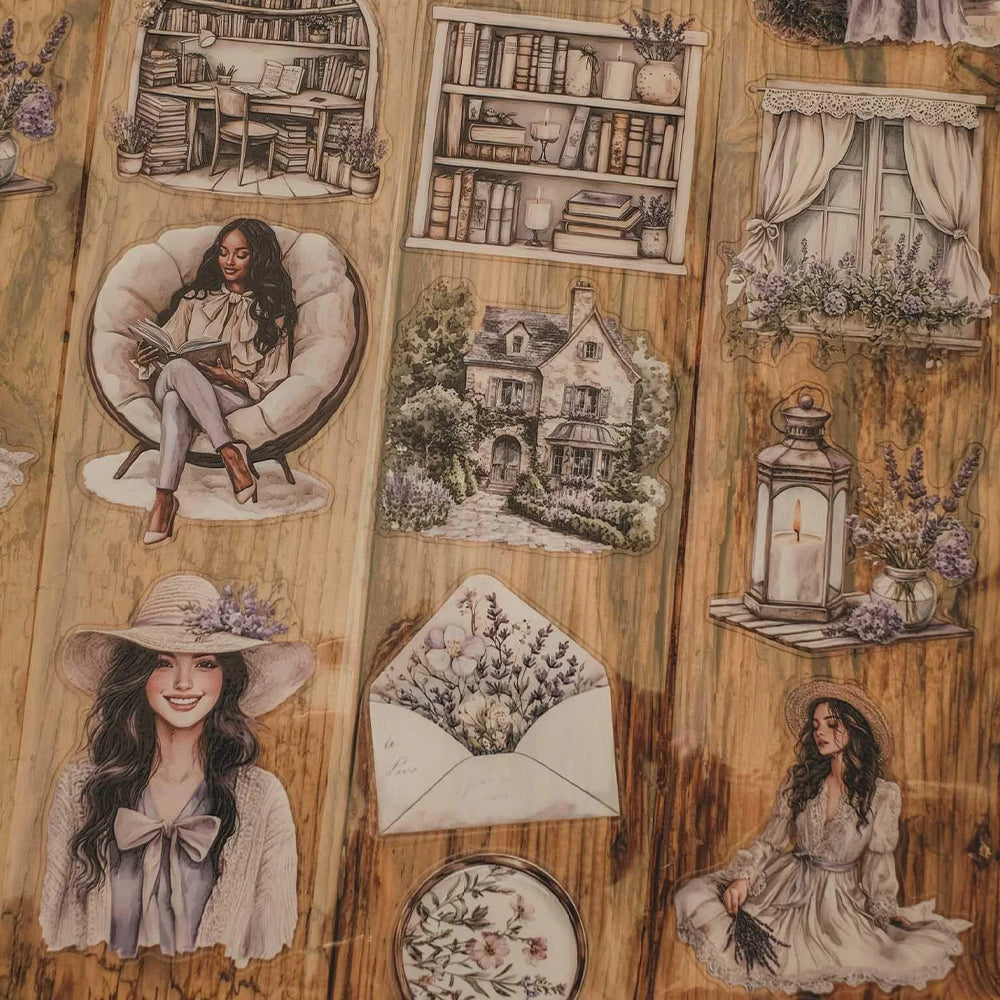 London Gifties_ Lilac romantic English cottage 3D Gloss Kiss Cut PET Tape 5m[Whole] LG 558
