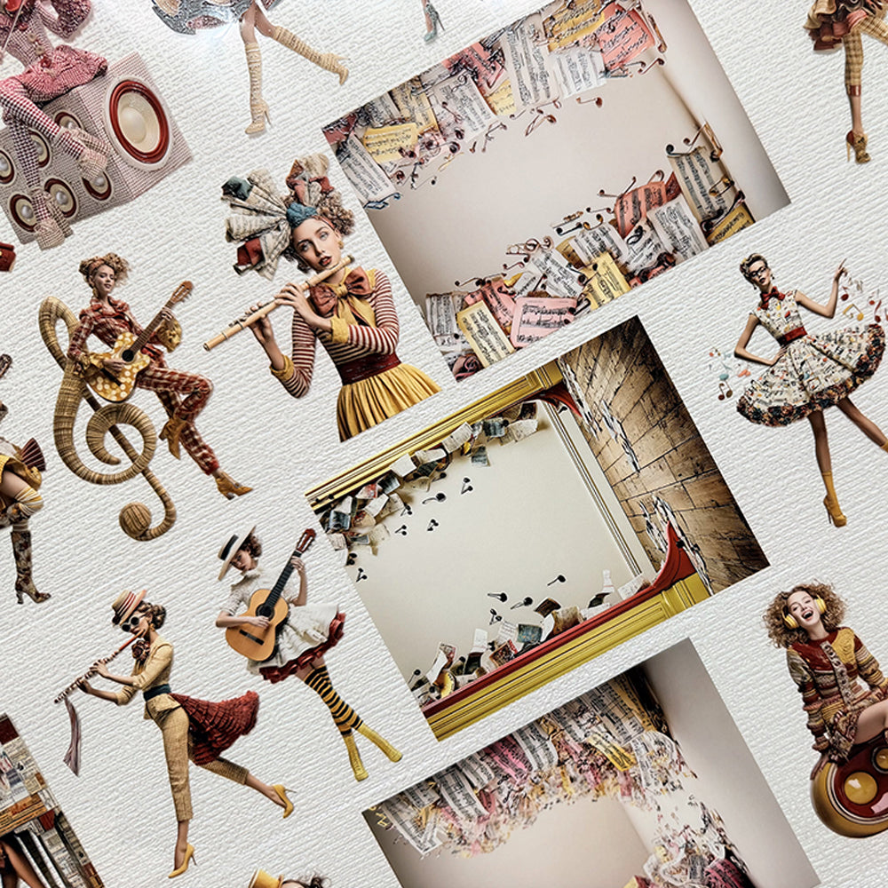 Torn Paper_ La La Melody Town 3D Print PET Tape 200cm TPM 101[1Loop]