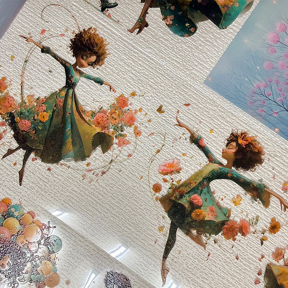 Torn Paper_ Petal Waltz Girls 3D Print PET Tape 6m TPM 087[Whole]