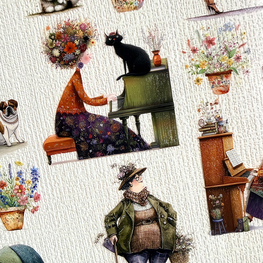 Torn Paper_ In harmony with animals 3D Print PET Tape 6m TPM 078[Whole]