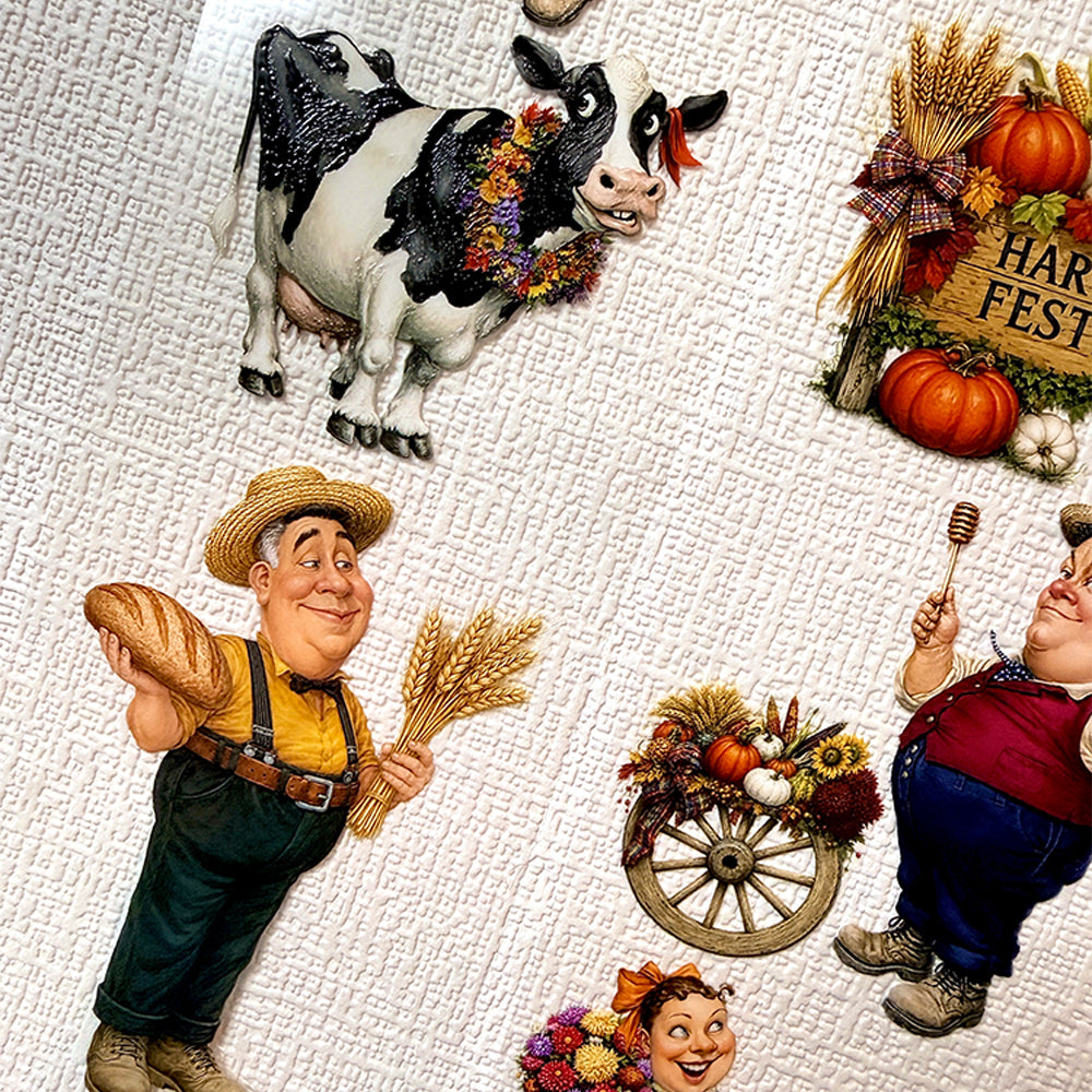 Torn Paper_ The Jolly Harvest Village 3D Print PET Tape 200cm TPM 122[1Loop]