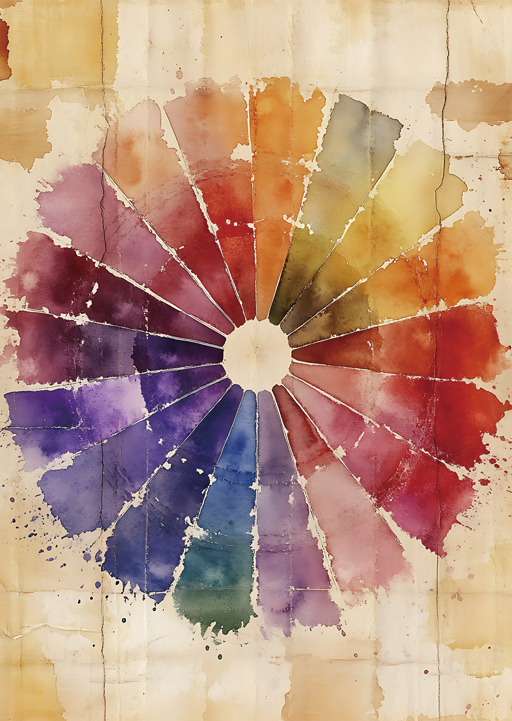 Torn Paper Scrapbooking Papers Color Theory TPB-027