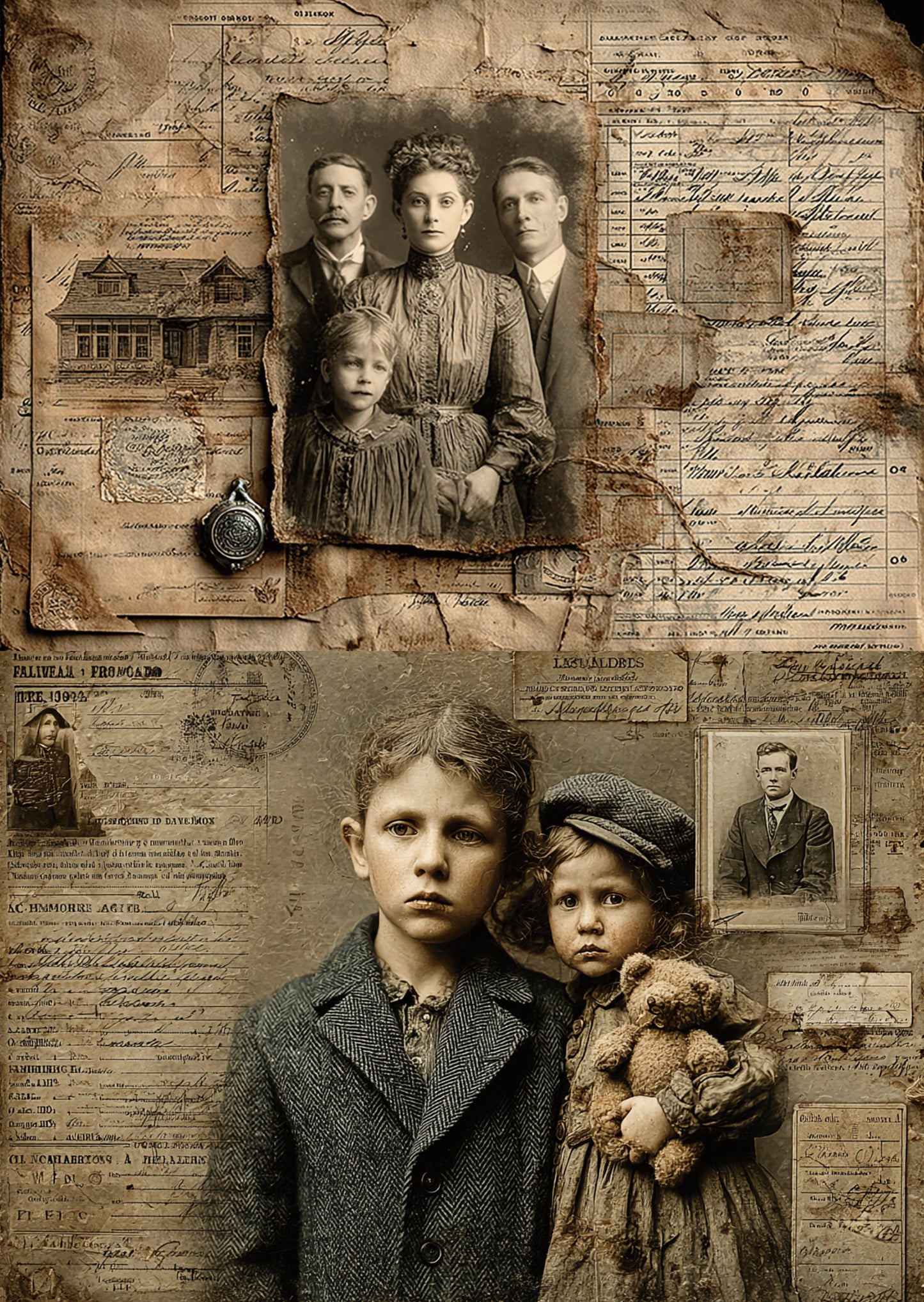 Torn Paper Scrapbooking Papers Timeless Paper Fragments TPB-012