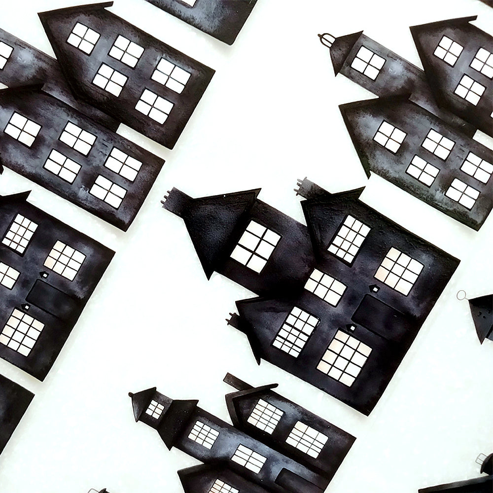 Torn Paper_ Little Midnight Village 3D Print PET Tape 6m TPM 070[Whole]