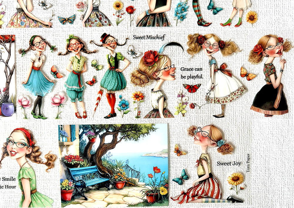 Torn Paper_ Little Miss Mischief 3D Print PET Tape 6m TPM 110[Whole]