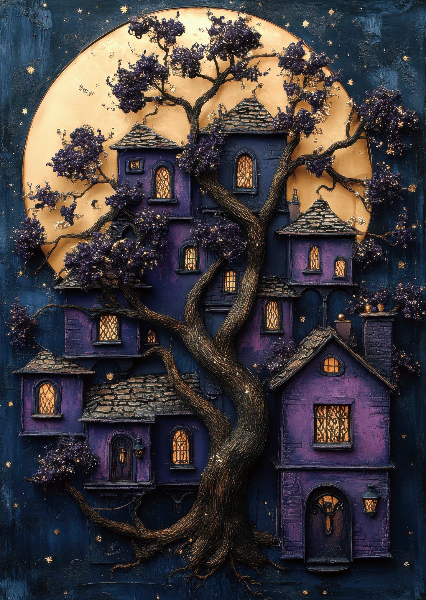 Torn Paper Scrapbooking Papers Nocturne of the Enchanted Forest TPB-008