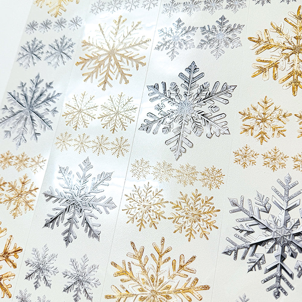Torn Paper_ Glistening Snowflake 3D Print PET Tape 200cm TPM 045[1Loop]