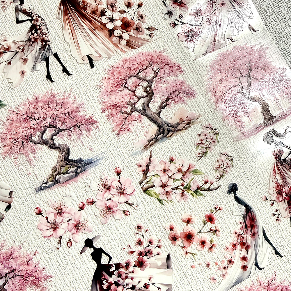Torn Paper_ Blossom Elegance 3D Print PET Tape 6m TPM 075[Whole]