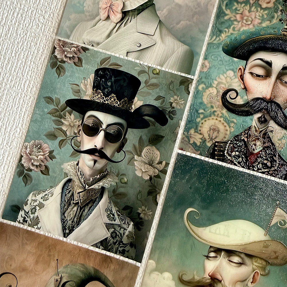 Torn Paper_ The Distinguished Mustache Club 3D Print PET Tape 6m TPM 080[Whole]