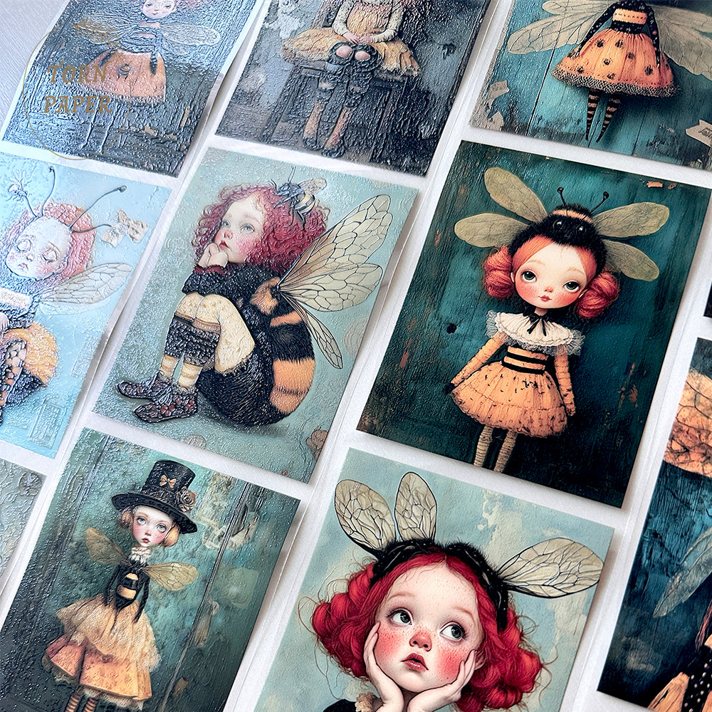 Torn Paper_ Busy bee 3D Print PET Tape 200cm TPM 005[1Loop]