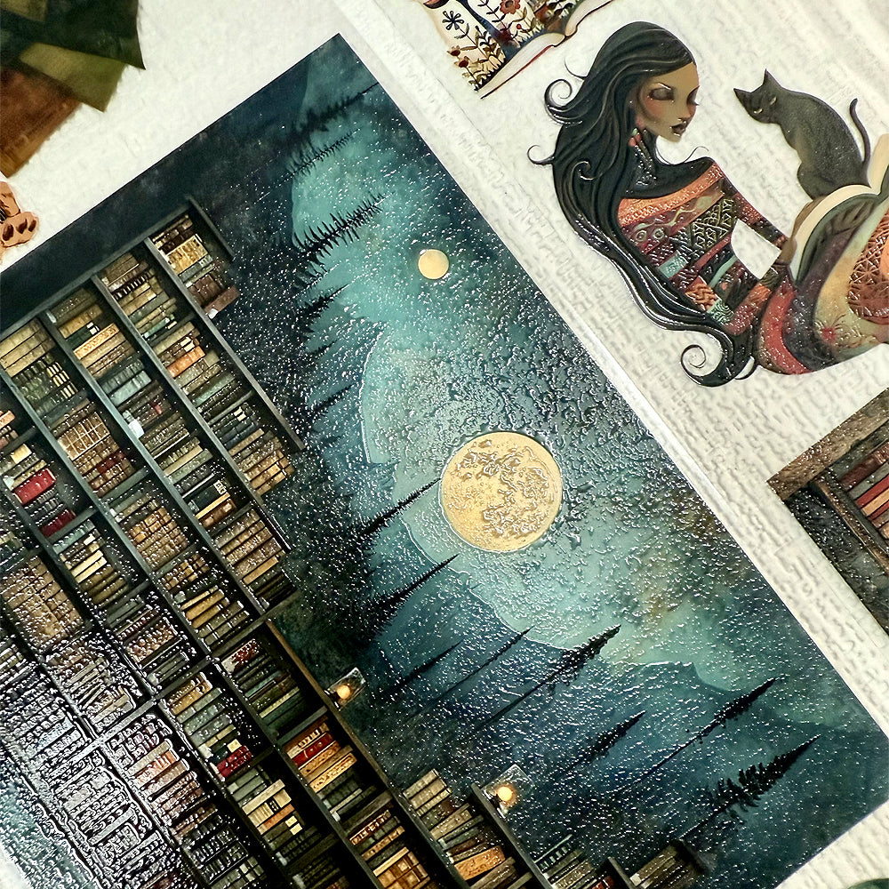 Torn Paper_  Bohemian Reading Dolls 3D Print PET Tape 200cm TPM 028[1Loop]