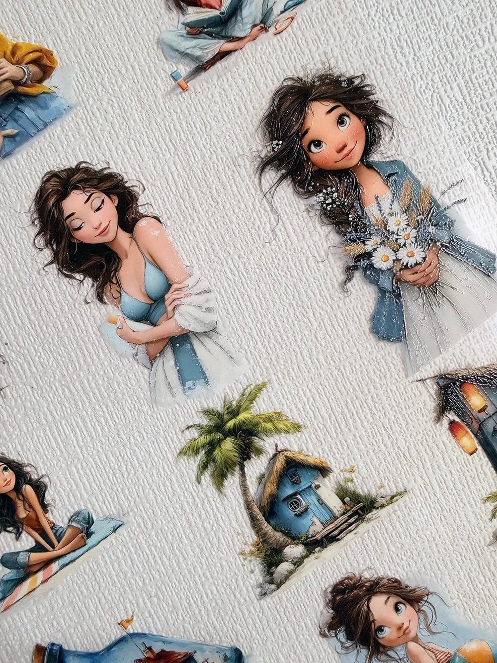 Torn Paper_ Sweet Summer Moments 3D Print PET Tape 200cm TPM 097[1Loop]