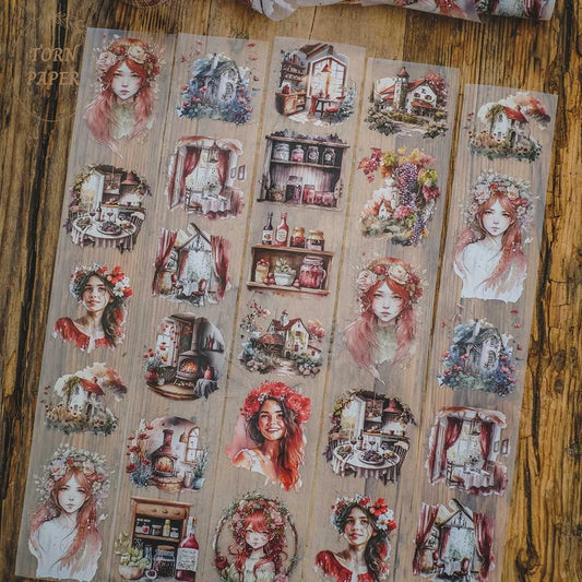London Gifties_ Little world: cosy red cottage matt PET Tape 10m[Whole] LG 049