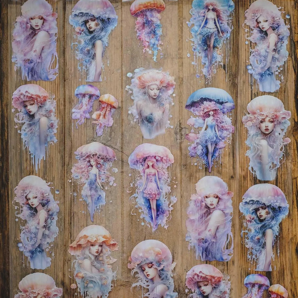 London Gifties_ Jellyfish mermaids Holographic PET Tape 120cm[1Loop] LG 556