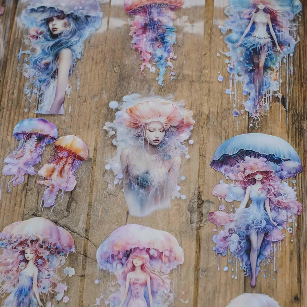 London Gifties_ Jellyfish mermaids Holographic PET Tape 120cm[1Loop] LG 556