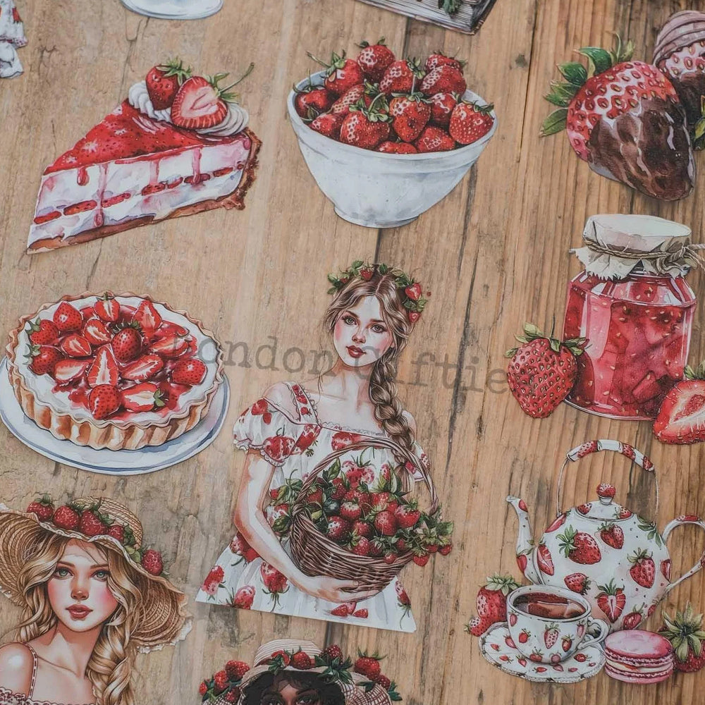 London Gifties_ Strawberry shake girls 3D Gloss PET Tape 10m[Whole] LG 257