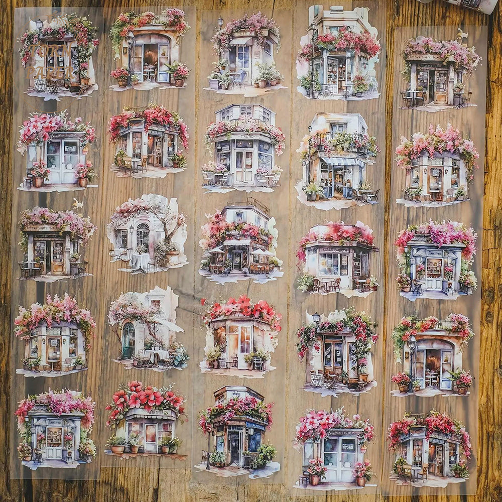 London Gifties_ Blooming cafes matt PET Tape[1Loop] LG 038