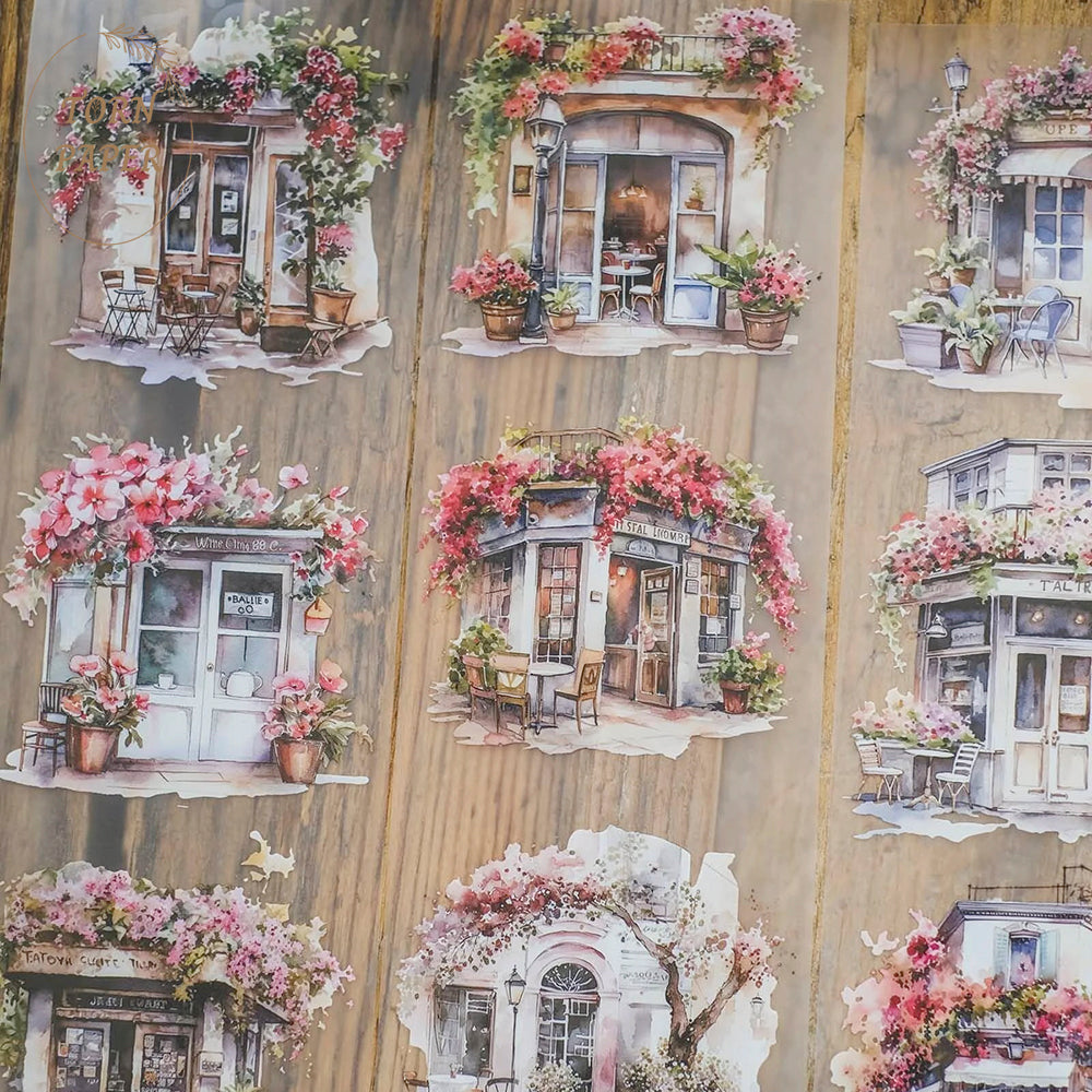 London Gifties_ Blooming cafes matt PET Tape[1Loop] LG 038