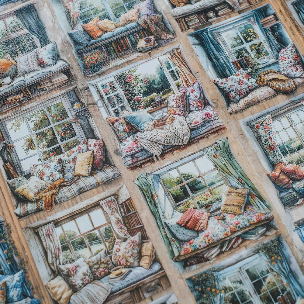 London Gifties_ Summer floral reading nooks 3D Gloss PET Tape 10m[1Loop] LG 266