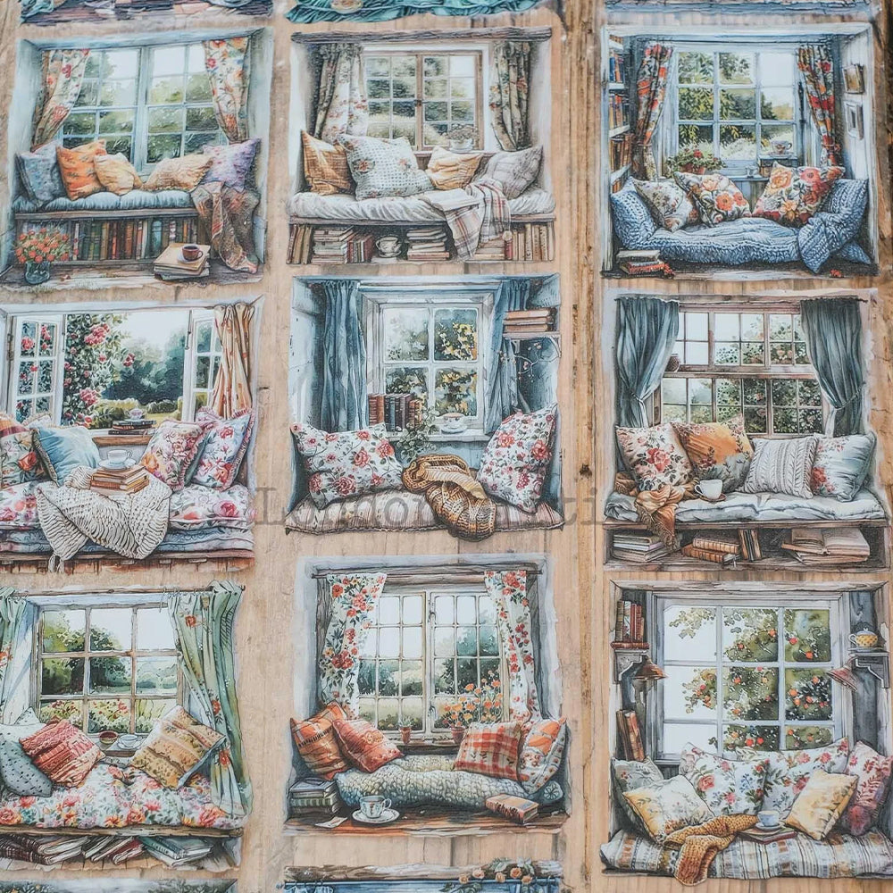 London Gifties_ Summer floral reading nooks 3D Gloss PET Tape 10m[1Loop] LG 266