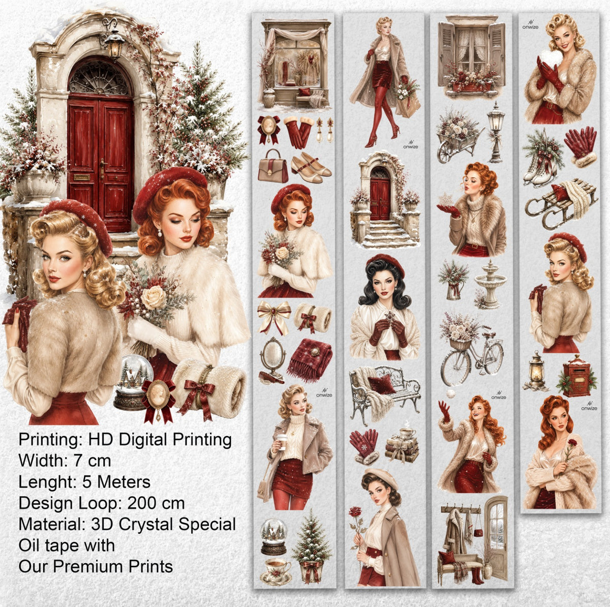 Onwize_ Journal Supplies Crimson Winter 3D Crystal Ink OW 266[1Loop]