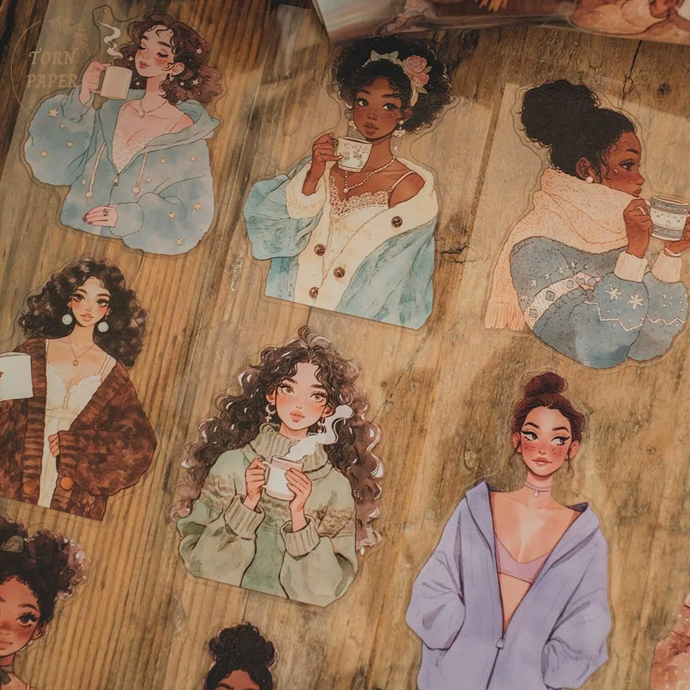 London Gifties_ Cosy winter me time 3D Gloss Kiss Cut PET Tape 10m[1Loop] LG 405