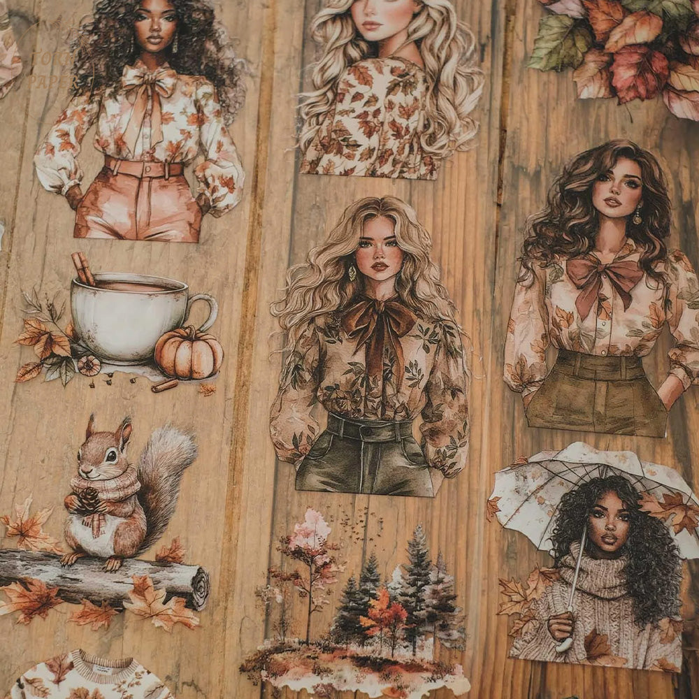 London Gifties_ Cosy season earthy girls 3D Gloss PET Tape 10m[1Loop] LG 420