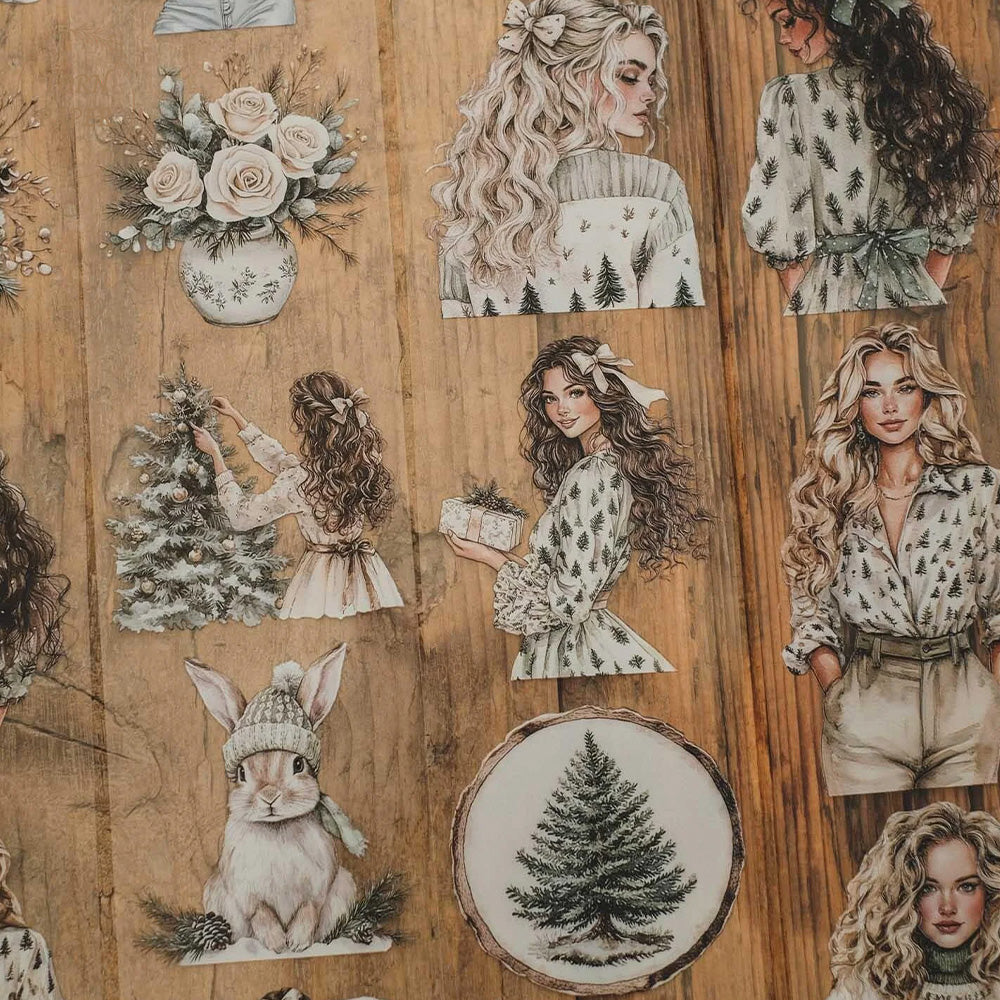 London Gifties_ Spruced up winter girls 3D Gloss PET Tape 10m[Whole] LG 425