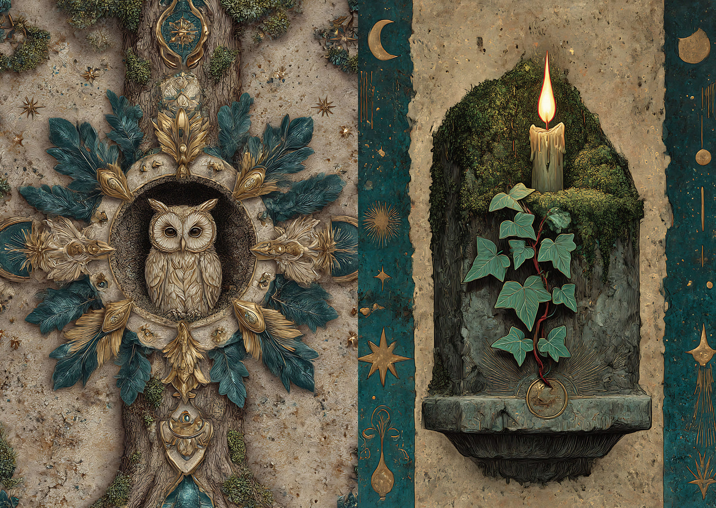 Torn Paper Scrapbooking Papers Witches’ Secret Garden TPB-015