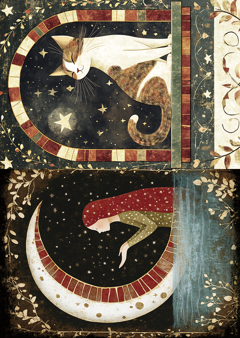 Torn Paper Scrapbooking Papers Whispers Beneath the Moon TPB-034