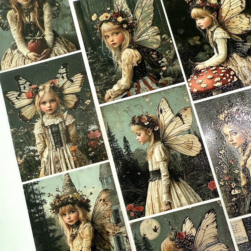 Torn Paper_ A little woodland fairy 3D Print PET Tape 200cm TPM 017[1Loop]