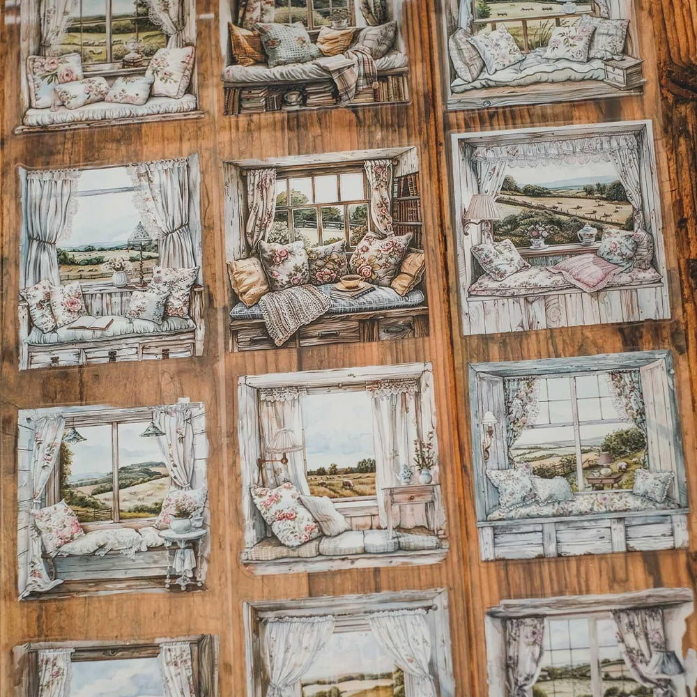 London Gifties_ Rustic English countryside nooks 3D Gloss Kiss Cut PET Tape 10m[Whole] LG 496