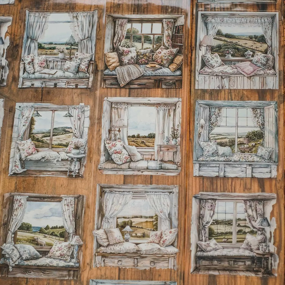 London Gifties_ Rustic English countryside nooks 3D Gloss Kiss Cut PET Tape 10m[Whole] LG 496